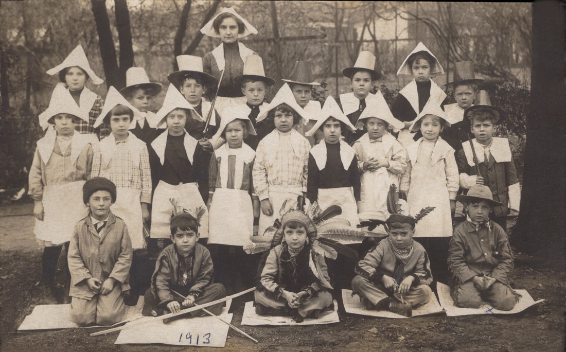 Thank you to Janet Paetzmann Cobb for sharing this picture with us of the 1913 Darlington School kids Thanksgiving party.