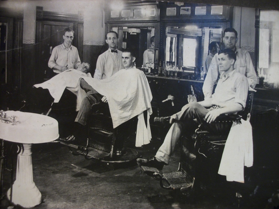 Barber shop and pool room. 1930.