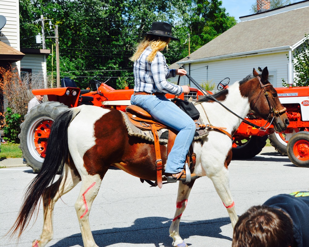 woman riding horse