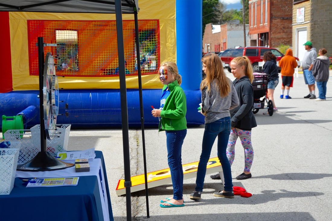 people and bounce castle 