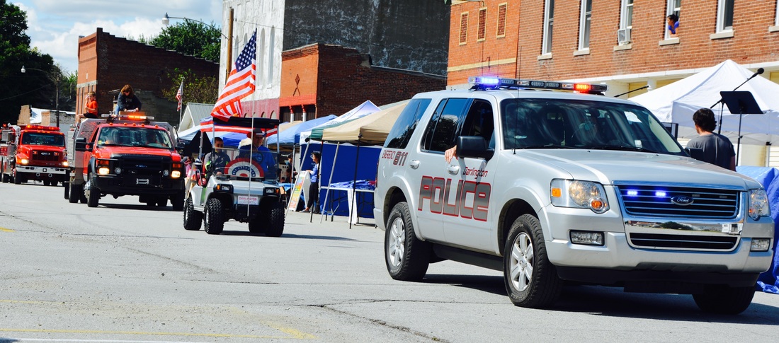 police cars in parade
