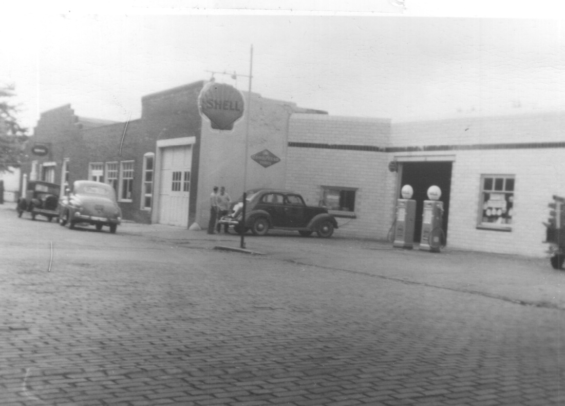 Conrad's Garage and Shell Station. Late 1940's.