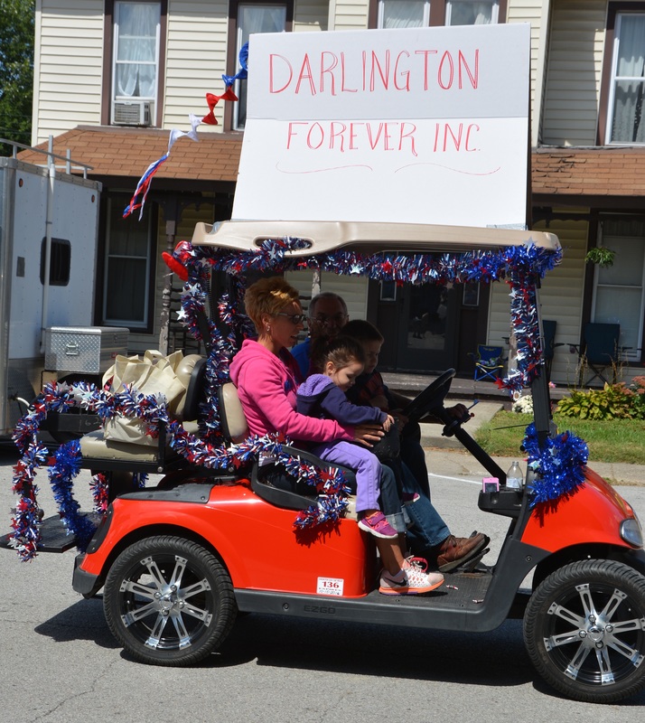 woman in golf cart
